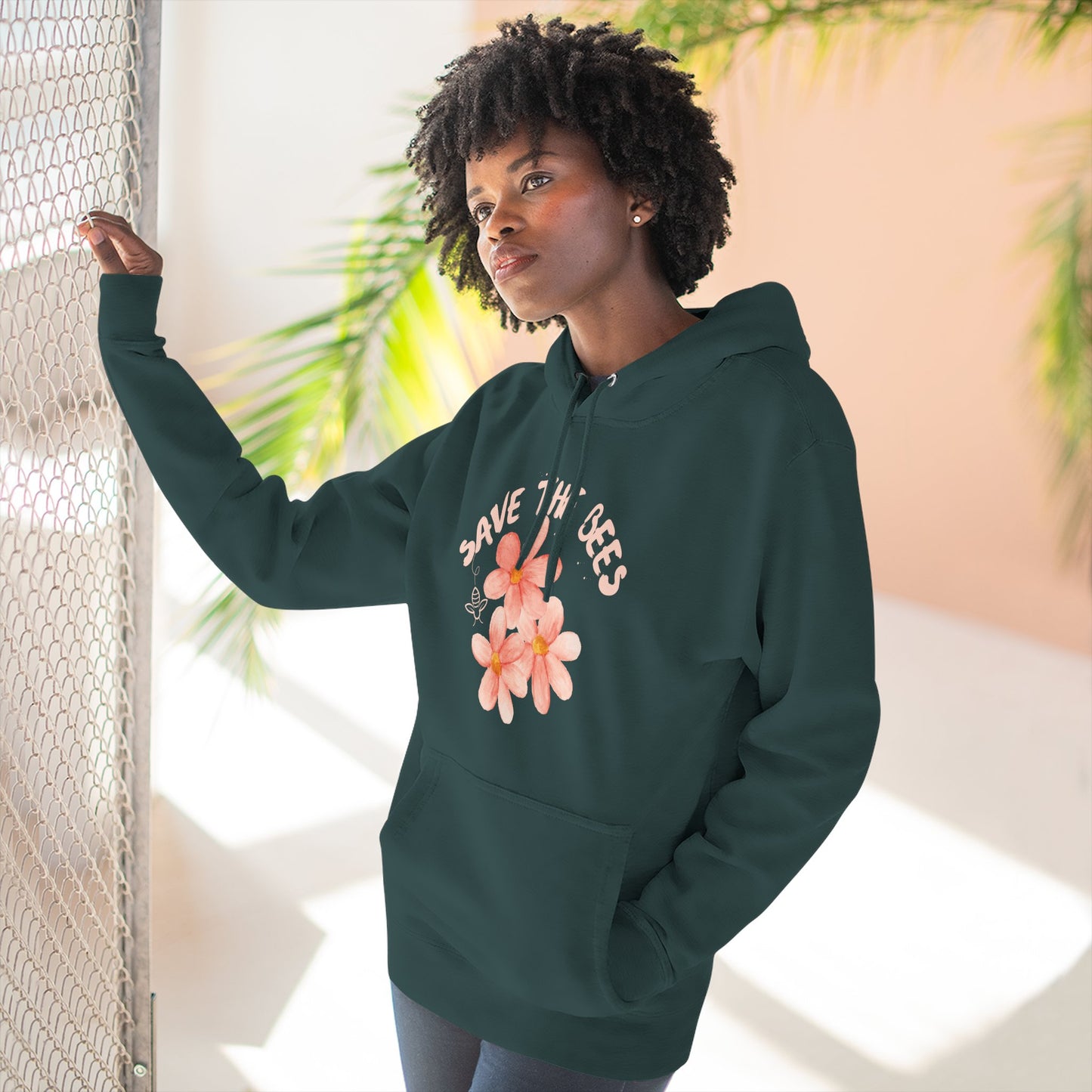 Eco-Friendly Save the Bees Fleece Hoodie