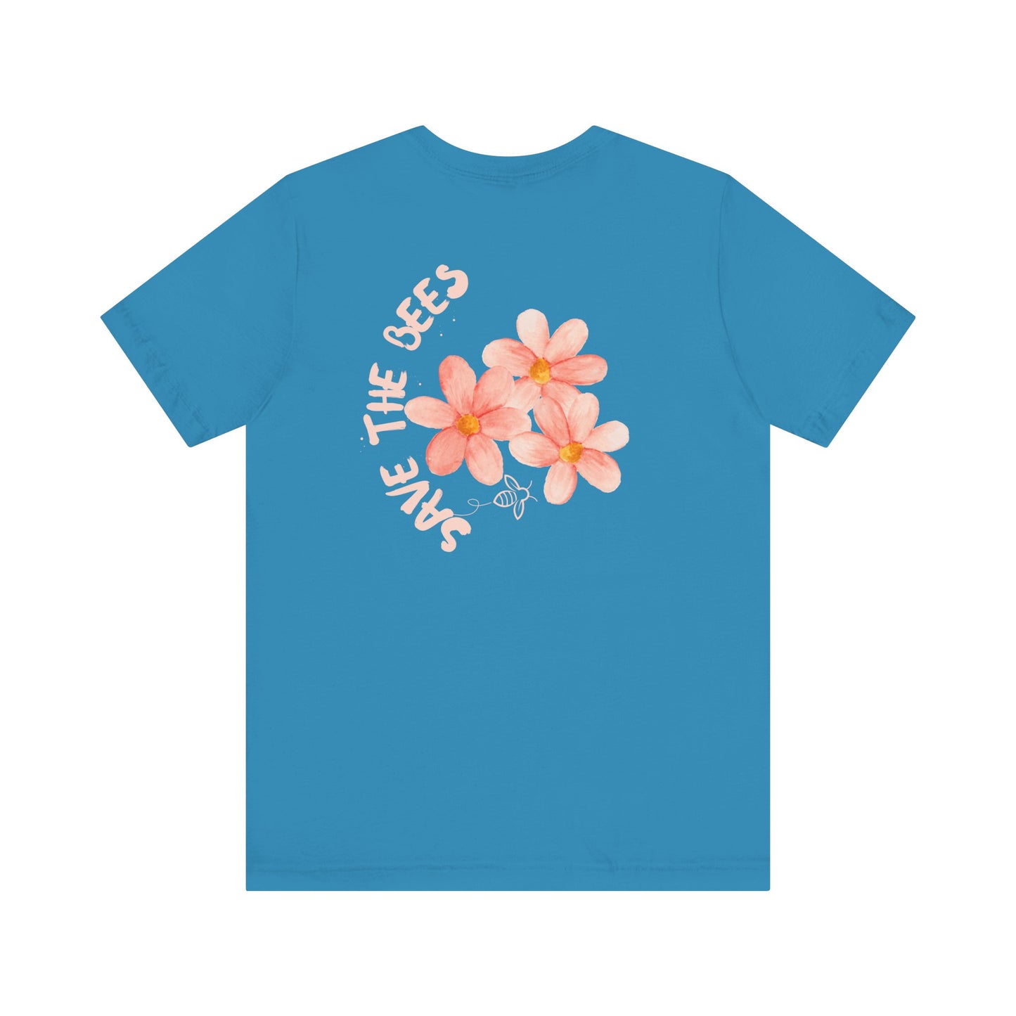 Save the Bees Peach Tree Bloom Unisex Tee - Eco-Friendly Short Sleeve Shirt