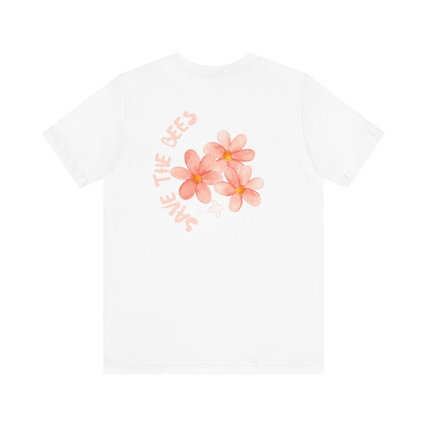 Save the Bees Peach Tree Bloom Unisex Tee - Eco-Friendly Short Sleeve Shirt