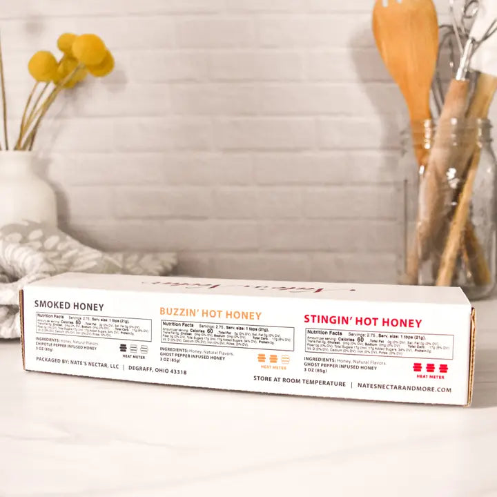 Hot Honey Flight – 5-Flavor Sampler Gift Set