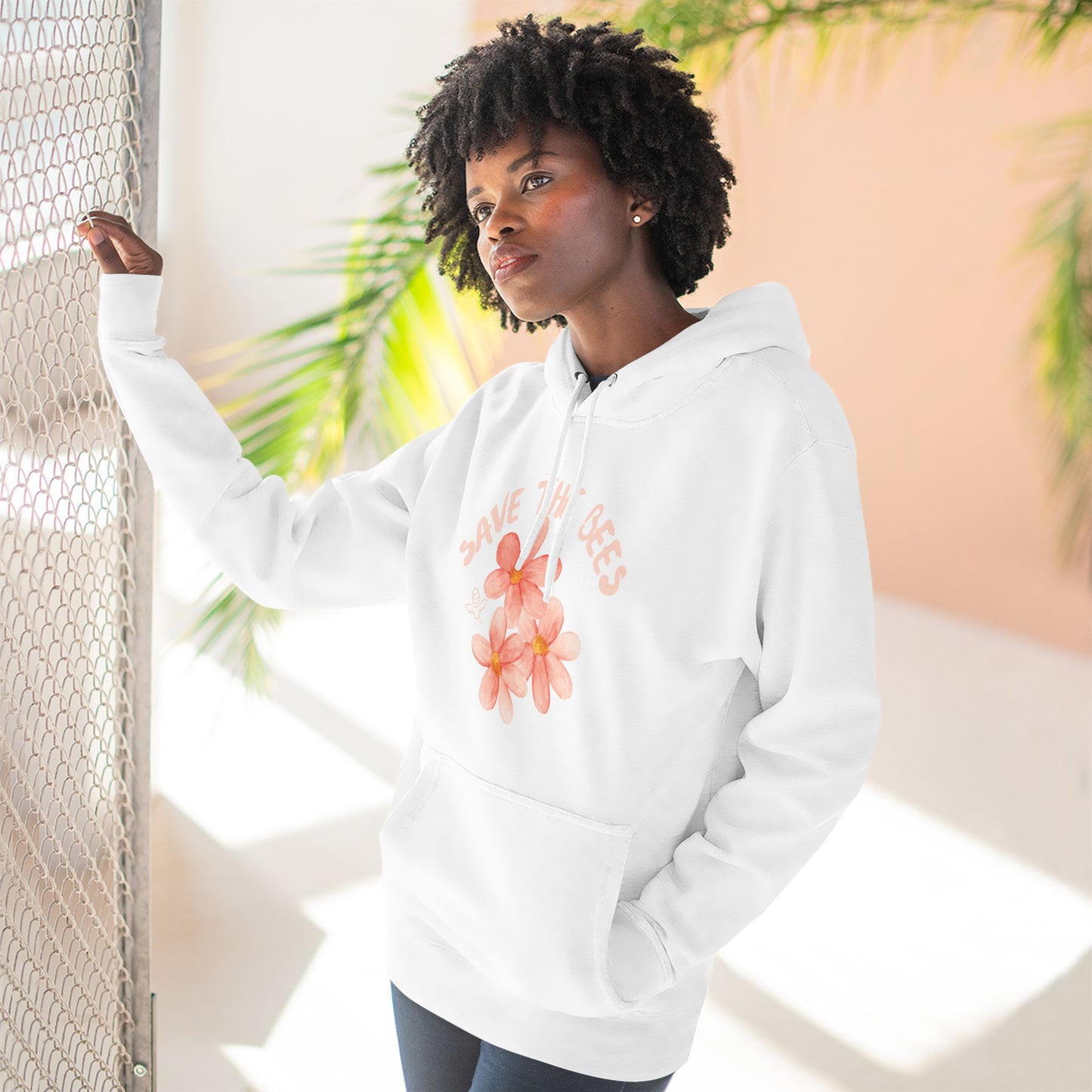 Eco-Friendly Save the Bees Fleece Hoodie