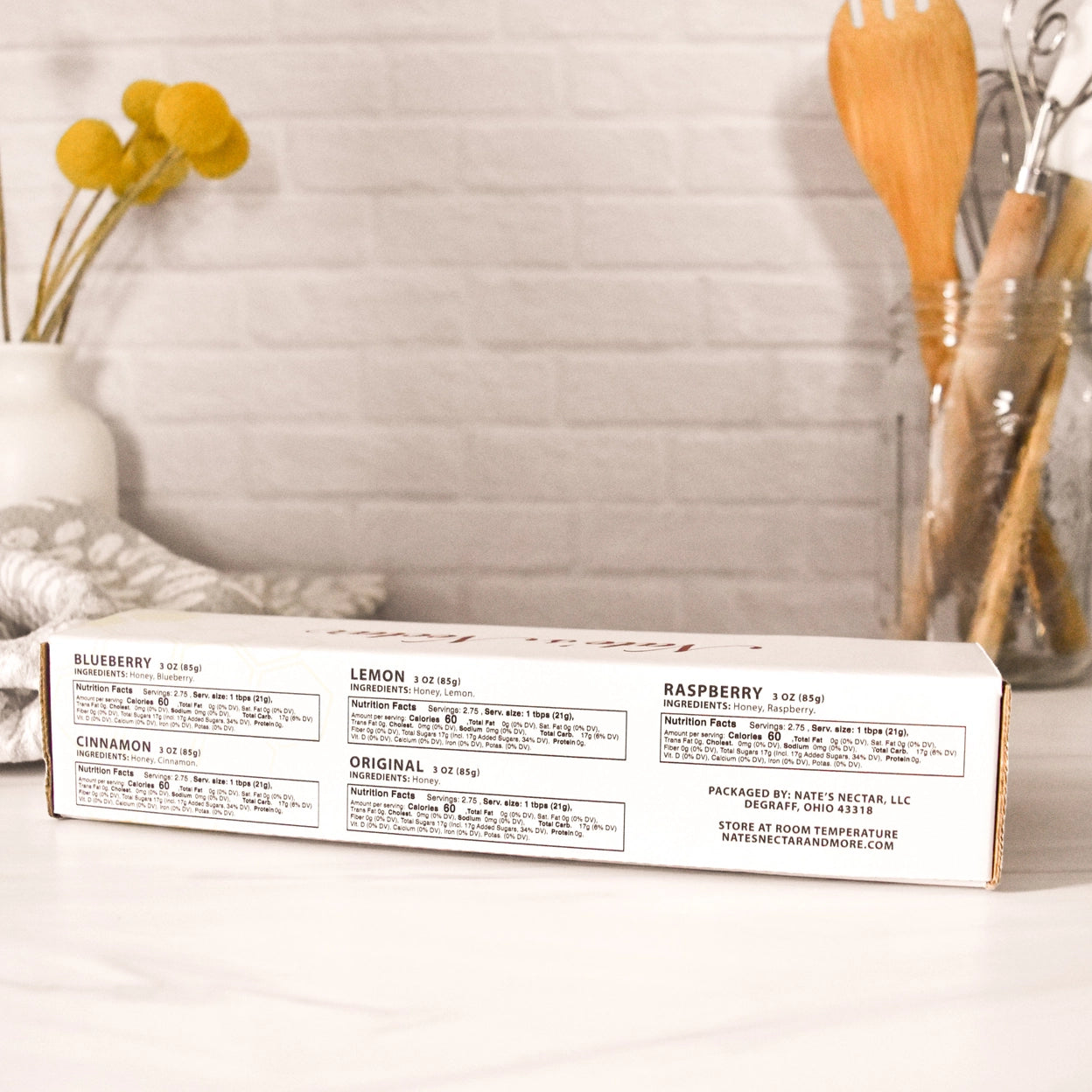 Nate’s Nectar Creamed Honey Flight – 5-Flavor Sampler Gift Set