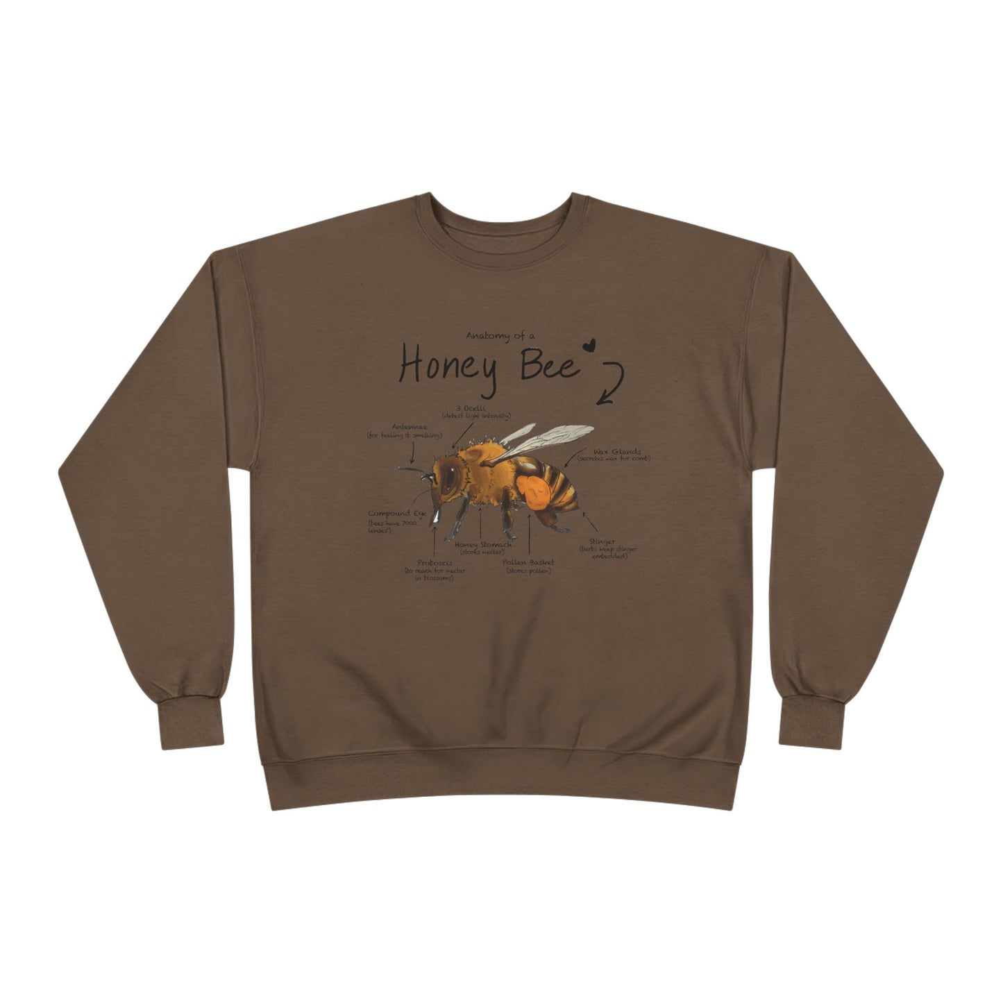 Bee Anatomy Eco-Friendly Sweatshirt