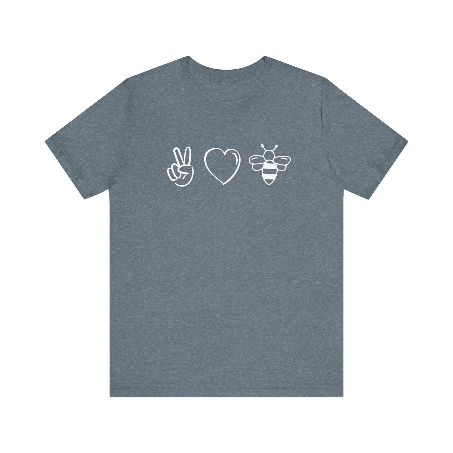 Peace. Love. Bees. - Pollinator Support Tee