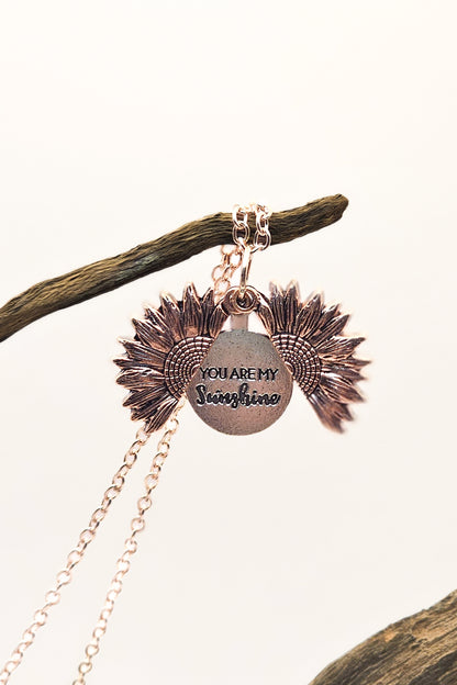 "You Are My Sunshine" Sunflower Necklace