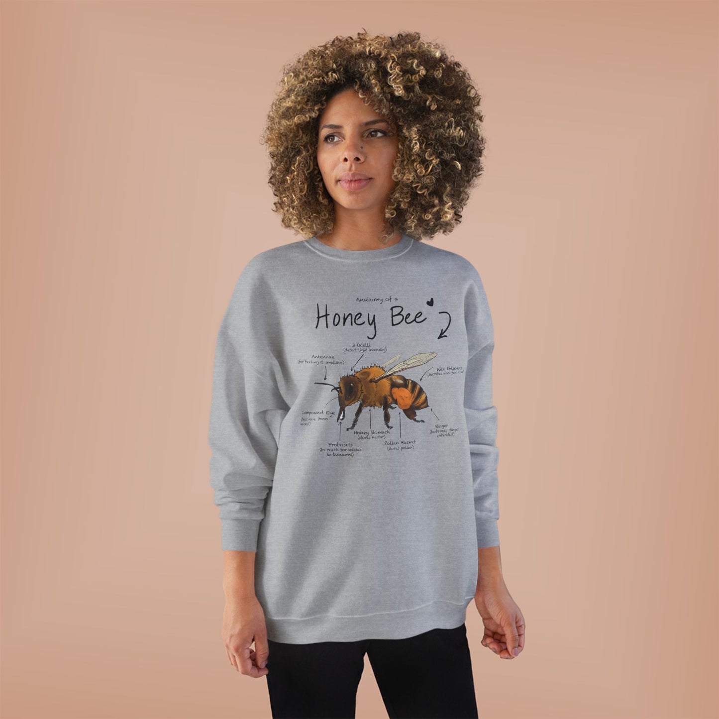 Bee Anatomy Eco-Friendly Sweatshirt