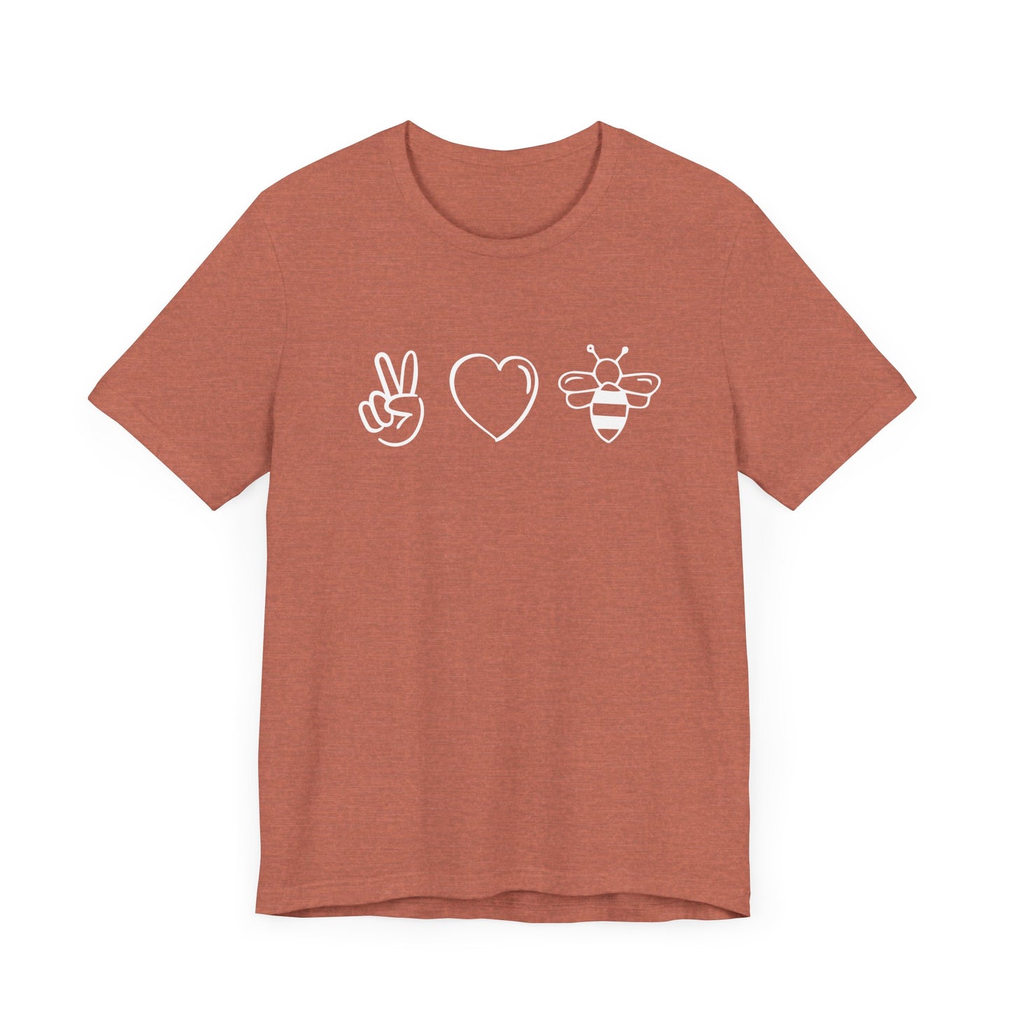 Peace. Love. Bees. - Pollinator Support Tee