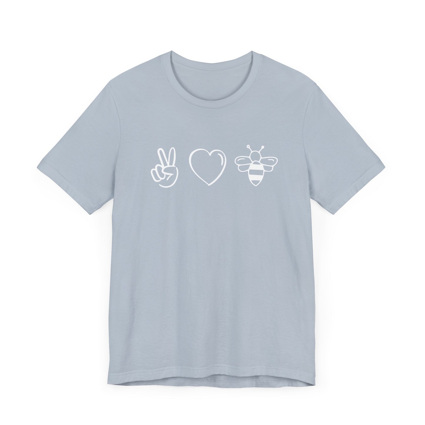 Peace. Love. Bees. - Pollinator Support Tee