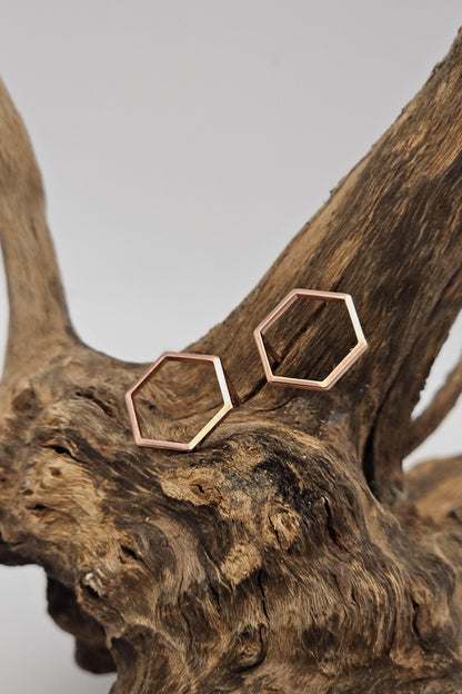 Minimalistic Honeycomb Earrings