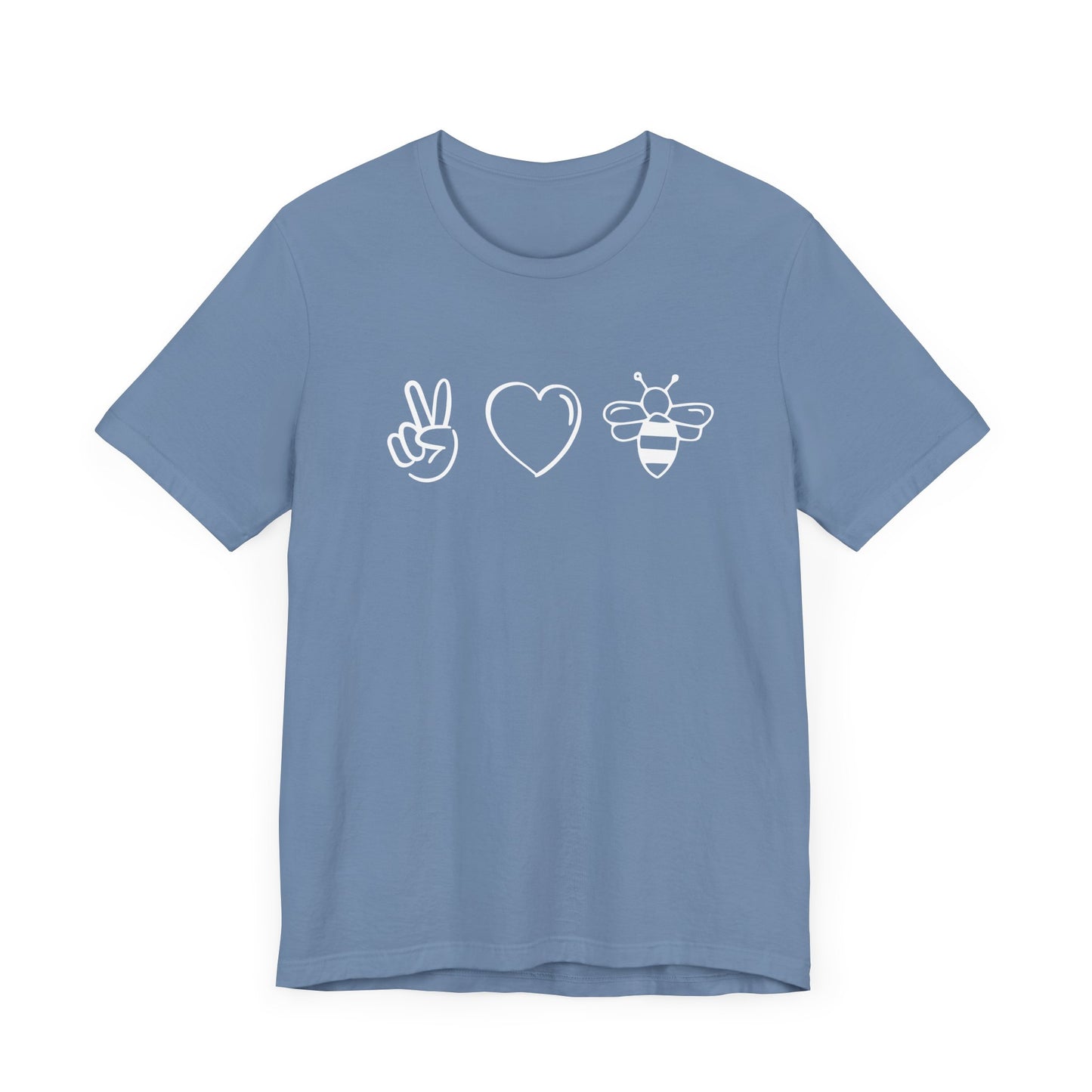 Peace. Love. Bees. - Pollinator Support Tee