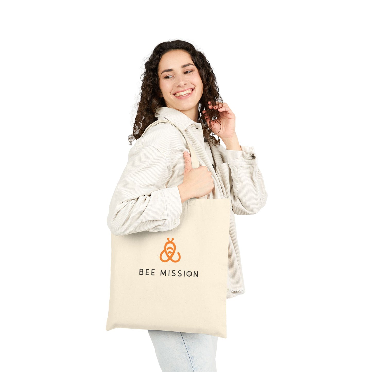 Bee Mission Cotton Canvas Tote Bag