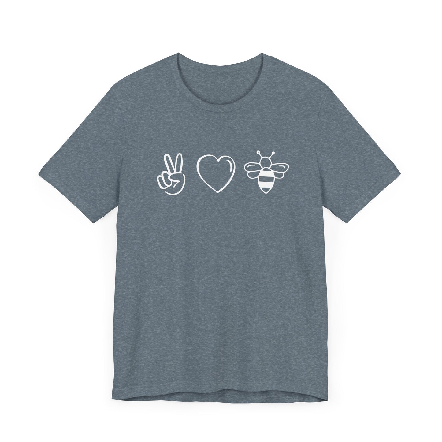 Peace. Love. Bees. - Pollinator Support Tee