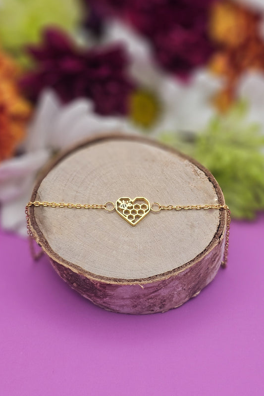 Honeycomb Heart Bracelet