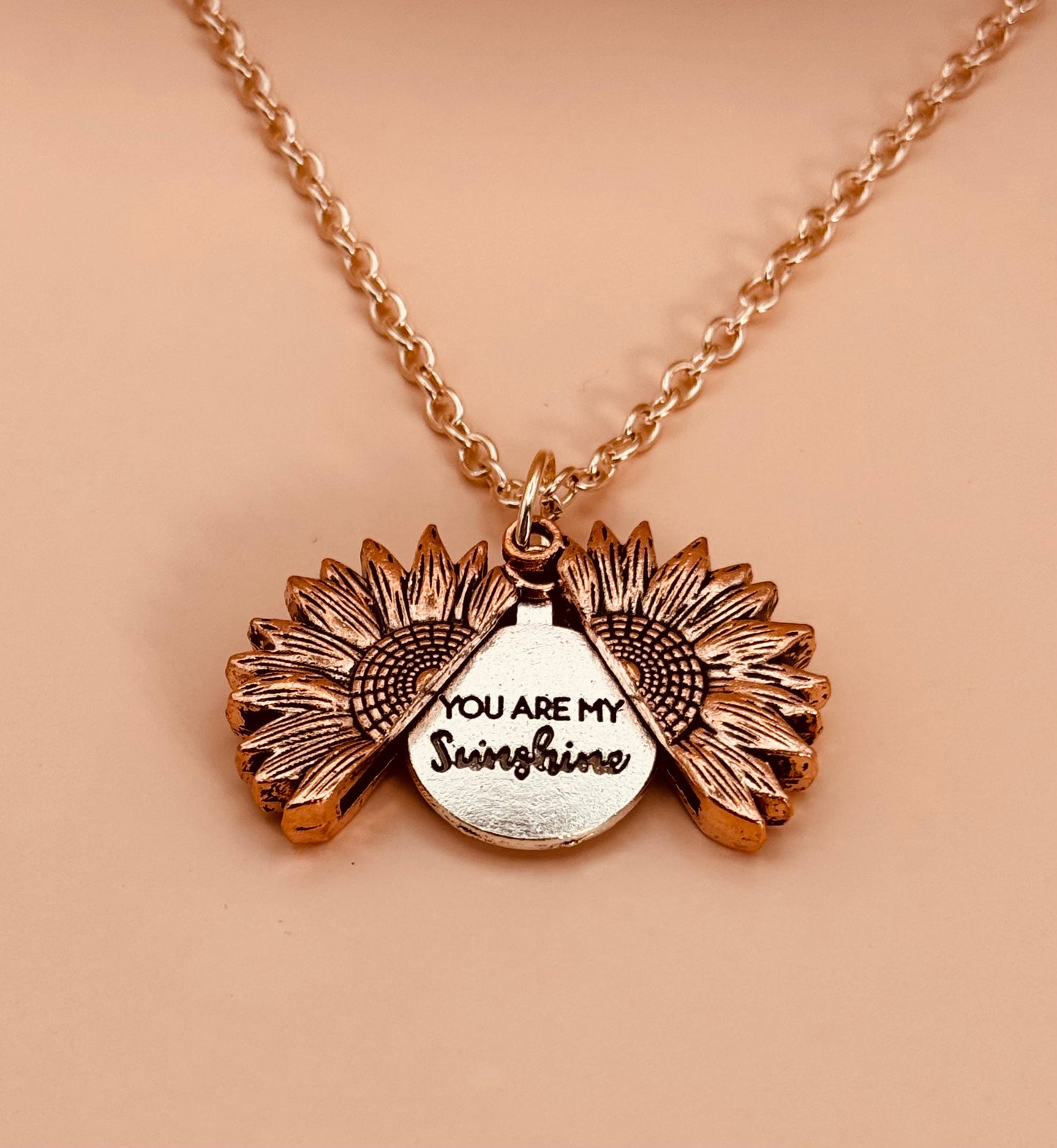 "You Are My Sunshine" Sunflower Necklace