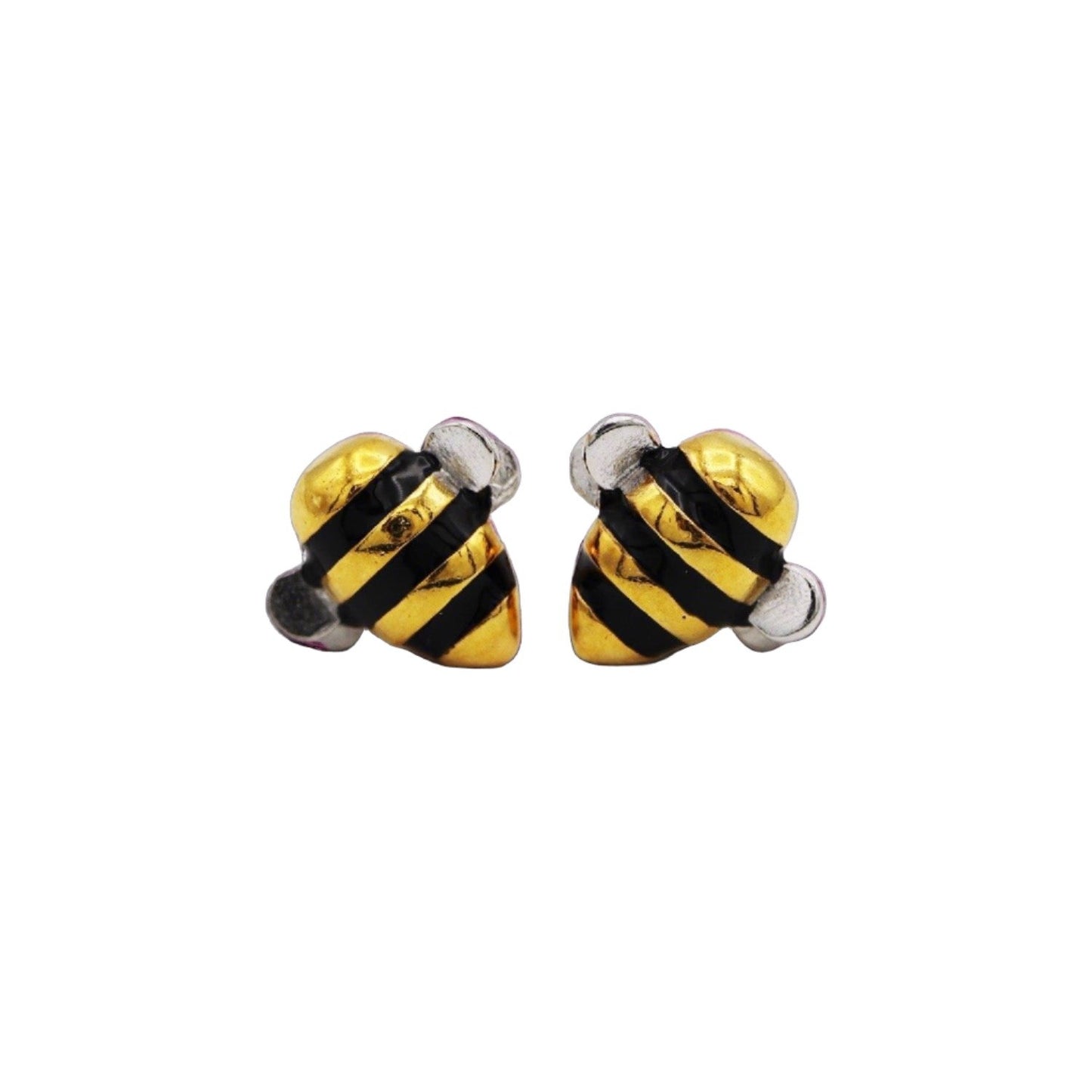 "Bee Inspired" Silver & Gold Bumblebee Earrings