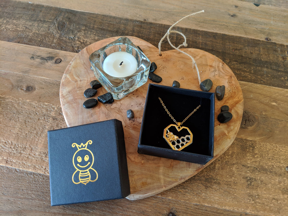Limited Edition Honeycomb Heart Necklace (Bee Inspired)