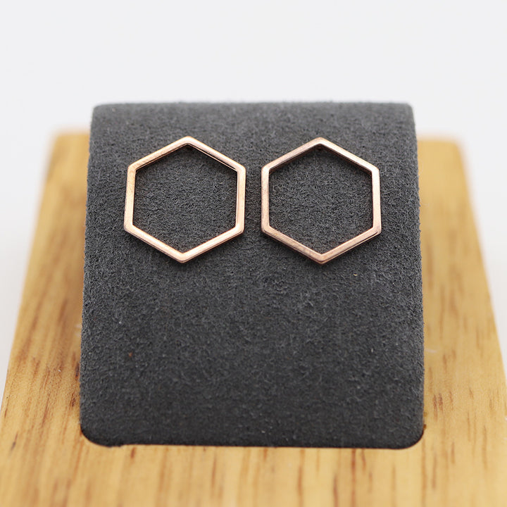 Minimalistic Honeycomb Earrings